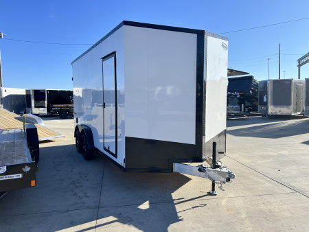 New NEW 2026 Formula 7.5x16 +V Triumph ALL ALUMINUM, QUALITY, 88” TALL BLACKOUT Edition Ramp 86” dr opening Enclosed Cargo Trailer