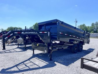New 2026 IRON BULL 83 X 14 GOOSENECK DUMP TRAILER W/ 48" SIDES AND TELESCOPIC HOIST