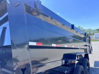 New 2026 IRON BULL 83 X 14 GOOSENECK DUMP TRAILER W/ 48" SIDES AND TELESCOPIC HOIST