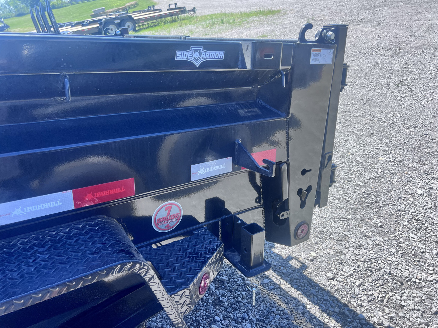 New 2024 IRON BULL 83X14 DUMP TRAILER W/ TELESCOPIC HOIST