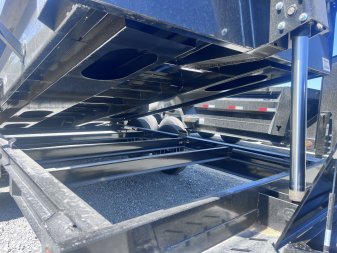 New 2024 IRON BULL 83X14 DUMP TRAILER W/ TELESCOPIC HOIST