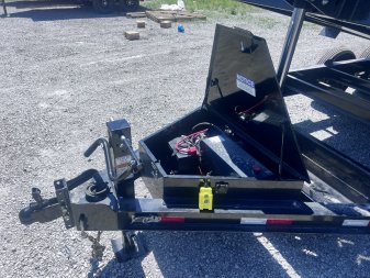 New 2024 IRON BULL 83X14 DUMP TRAILER W/ TELESCOPIC HOIST