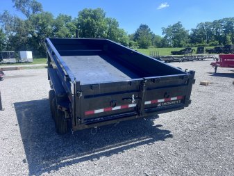 New 2024 IRON BULL 83X14 DUMP TRAILER W/ TELESCOPIC HOIST