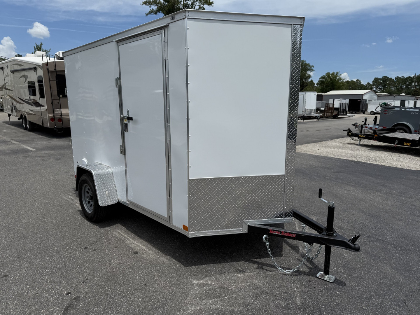 New TX6X10SA TEXAS TRAILERS 6' X 10' CARGO / ENCLOSED TRAILER W/ REAR RAMP DOOR & SIDE DOOR