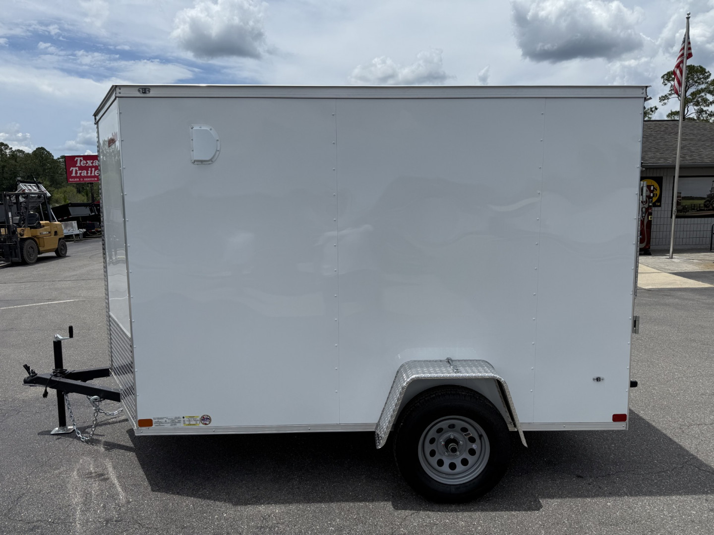New TX6X10SA TEXAS TRAILERS 6' X 10' CARGO / ENCLOSED TRAILER W/ REAR RAMP DOOR & SIDE DOOR