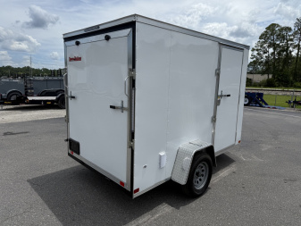 New TX6X10SA TEXAS TRAILERS 6' X 10' CARGO / ENCLOSED TRAILER W/ REAR RAMP DOOR & SIDE DOOR