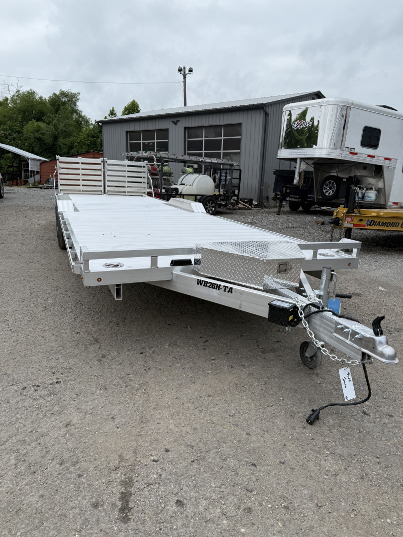 New 2025 Aluma WB26H-TA-EL-DOF-R-RR Utility Trailer