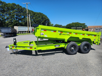 New 2025 Load Trail DL Low Pro 7X14 14K Dump Trailer w/ 2' Sides & Hydraulic Jack