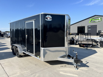 New Lowest Prices New 2025  Bighorn R&M 7x16 +2’V Rear Ramp Enclosed Cargo Trailer