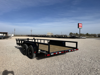 New 2026 PJ 83"x16' Angle Pipetop Trailer – P8