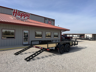 New 2026 PJ 83"x16' Angle Pipetop Trailer – P8