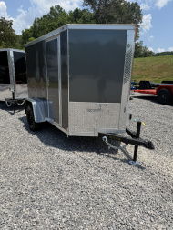 New 2025 Covered Wagon Trailers 5x8 SA 6' SIDE DOOR Cargo / Enclosed Trailer