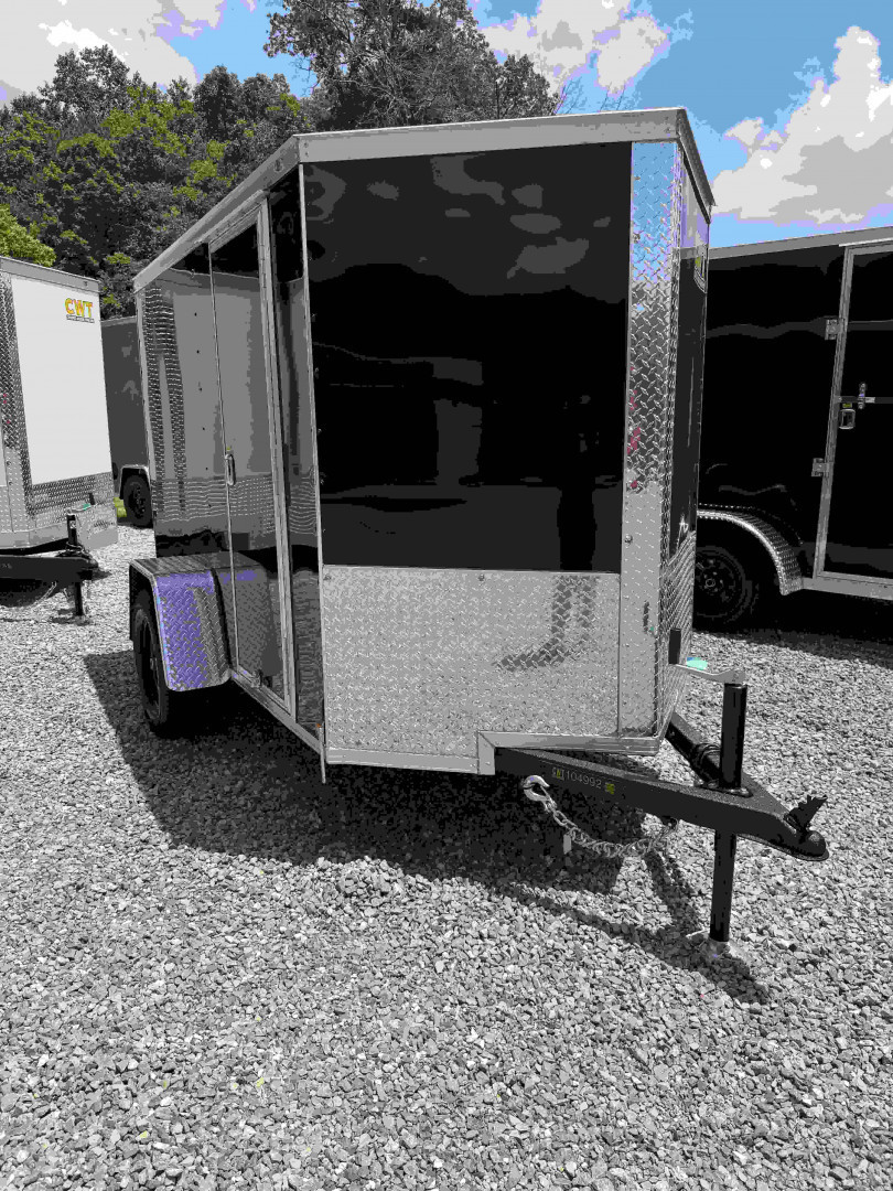 New 2025 Covered Wagon Trailers 5x8 SA 6' SIDE DOOR Cargo / Enclosed Trailer