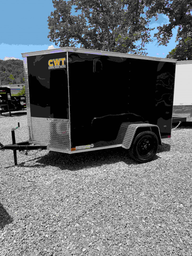 New 2025 Covered Wagon Trailers 5x8 SA 6' SIDE DOOR Cargo / Enclosed Trailer
