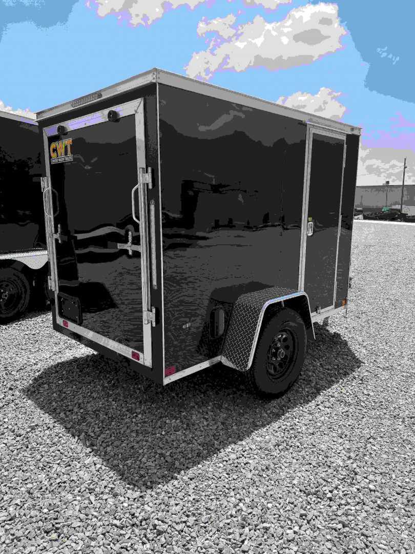 New 2025 Covered Wagon Trailers 5x8 SA 6' SIDE DOOR Cargo / Enclosed Trailer
