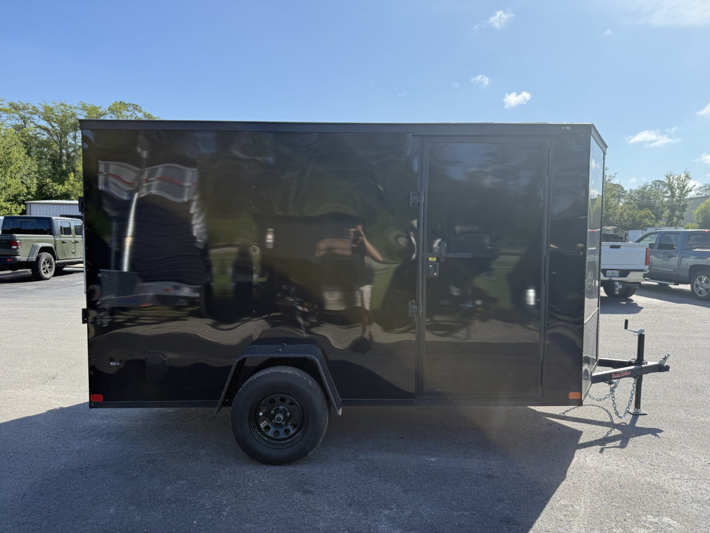 New TX6X12SA TEXAS TRAILERS 6' X 12' CRAGO / ENCLOSED TRAILER W/ REAR RAMP DOOR & SIDE DOOR