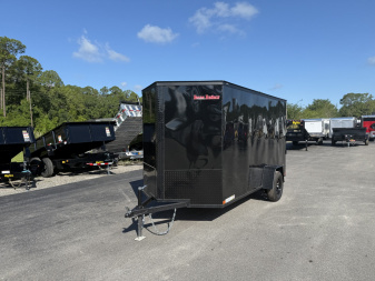 New TX6X12SA TEXAS TRAILERS 6' X 12' CRAGO / ENCLOSED TRAILER W/ REAR RAMP DOOR & SIDE DOOR