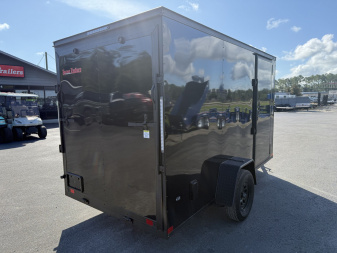 New TX6X12SA TEXAS TRAILERS 6' X 12' CRAGO / ENCLOSED TRAILER W/ REAR RAMP DOOR & SIDE DOOR