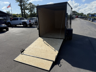 New TX6X12SA TEXAS TRAILERS 6' X 12' CRAGO / ENCLOSED TRAILER W/ REAR RAMP DOOR & SIDE DOOR