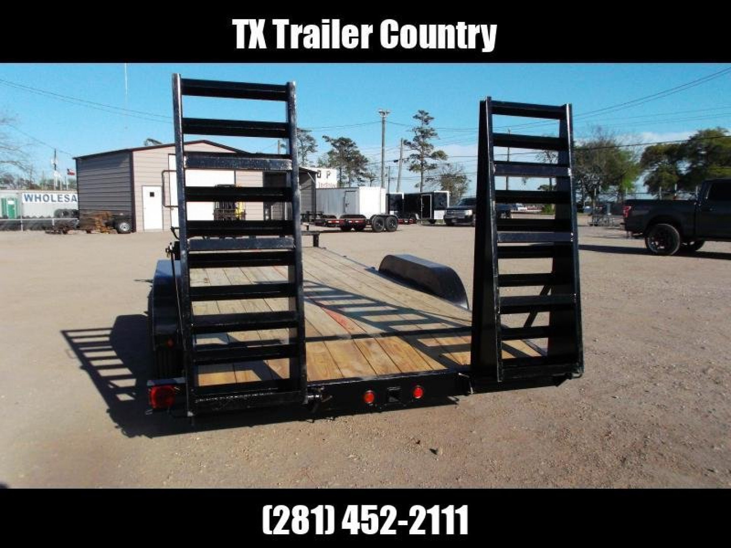 New 2025 J&C TRAILERS 83x20 Heavy Duty 14K Car Hauler / Equipment Trailer / Flat Deck / 7000# Axles / 10K Jack / 2ft Dovetail / 5ft HD Stand Up Ramps