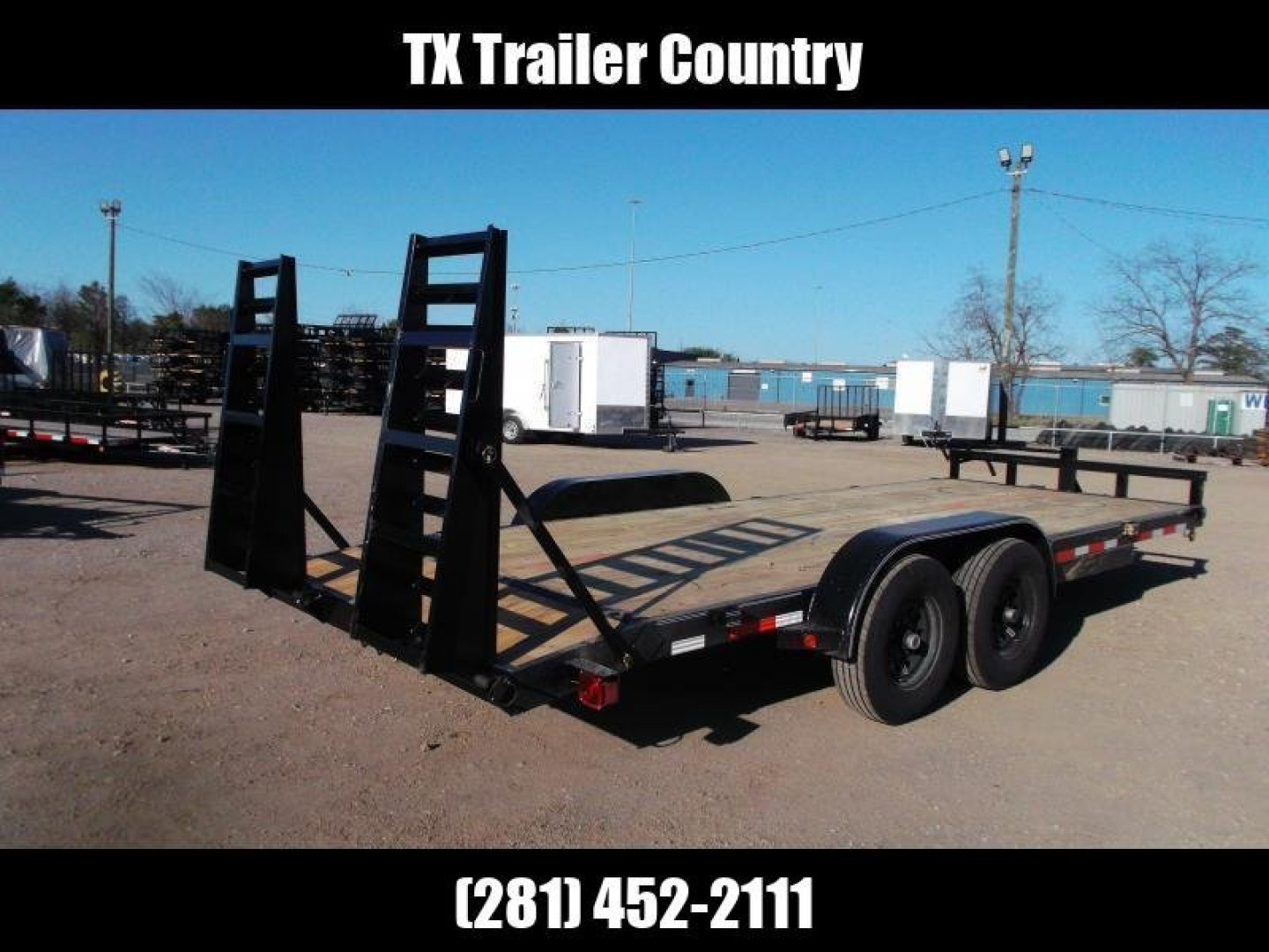 New 2025 J&C TRAILERS 83x20 Heavy Duty 14K Car Hauler / Equipment Trailer / Flat Deck / 7000# Axles / 10K Jack / 2ft Dovetail / 5ft HD Stand Up Ramps