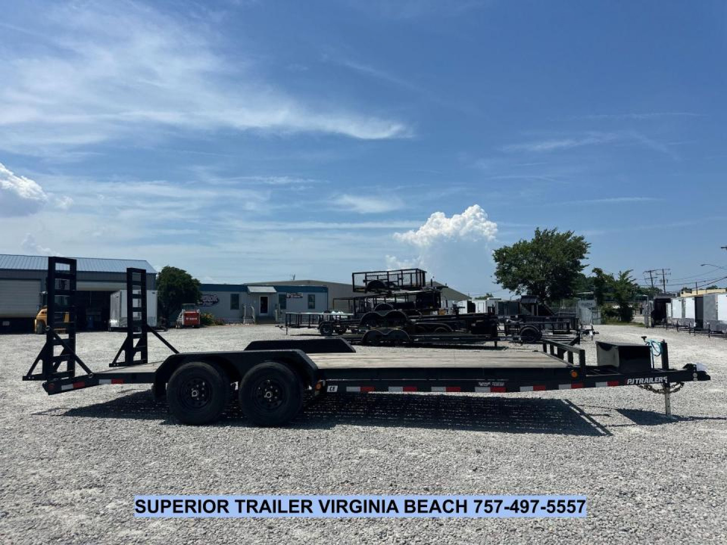 New 2025 PJ TRAILERS 20' CE 10K w/ Fold Up Ramps Equipment Trailer
