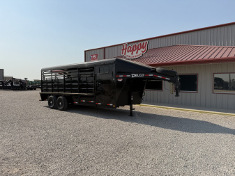 2025 Delco 6'8"x20' GN Metal Top Livestock Trailer - M8 Cowboy