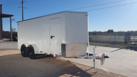 2025 Delco 6’8"x16’ BP Steel Enclosed Trailer – E7