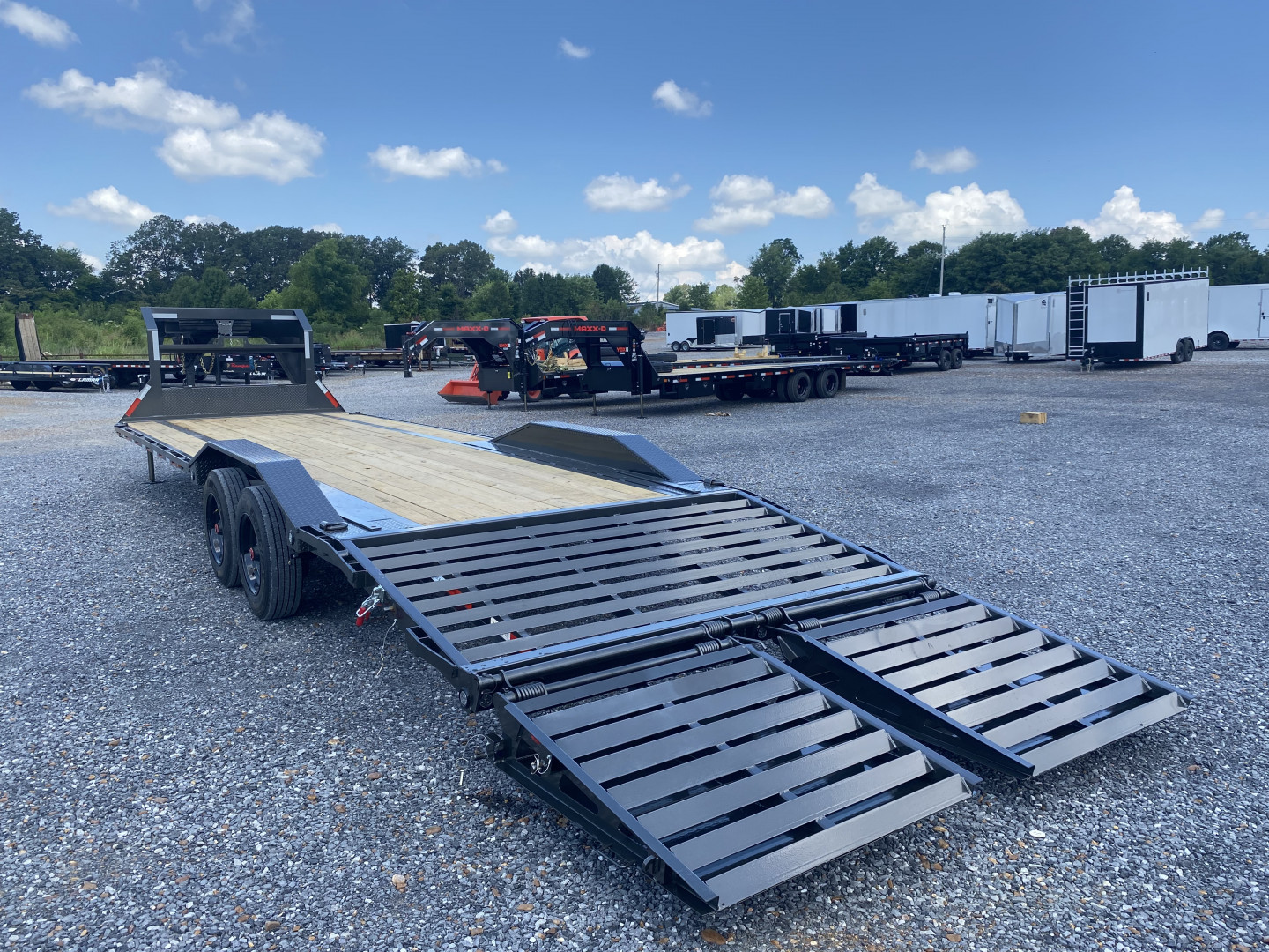 New 2026 MAXXD 102"x28' 22k Equipment Trailer *ALL NEW ENGINEERED FRAME*