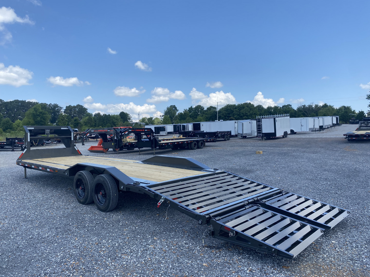 New 2026 MAXXD 102"x28' 22k Equipment Trailer *ALL NEW ENGINEERED FRAME*