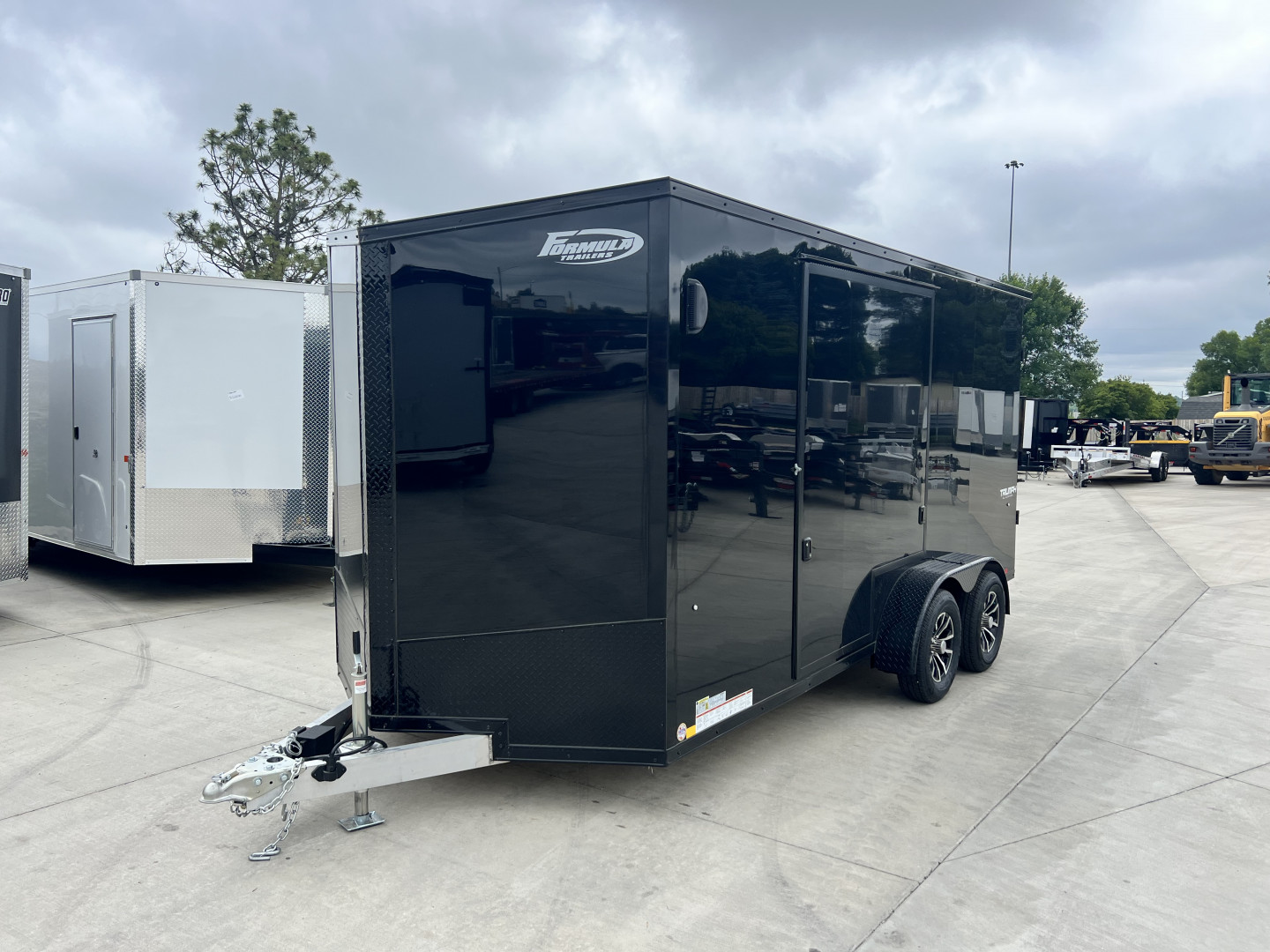 New NEW 2026 Formula 7x16 +V Triumph ALL ALUMINUM, WHITE Interior, QUALITY, 88” TALL BLACKOUT Edition Ramp 86” dr opening Enclosed Cargo Trailer