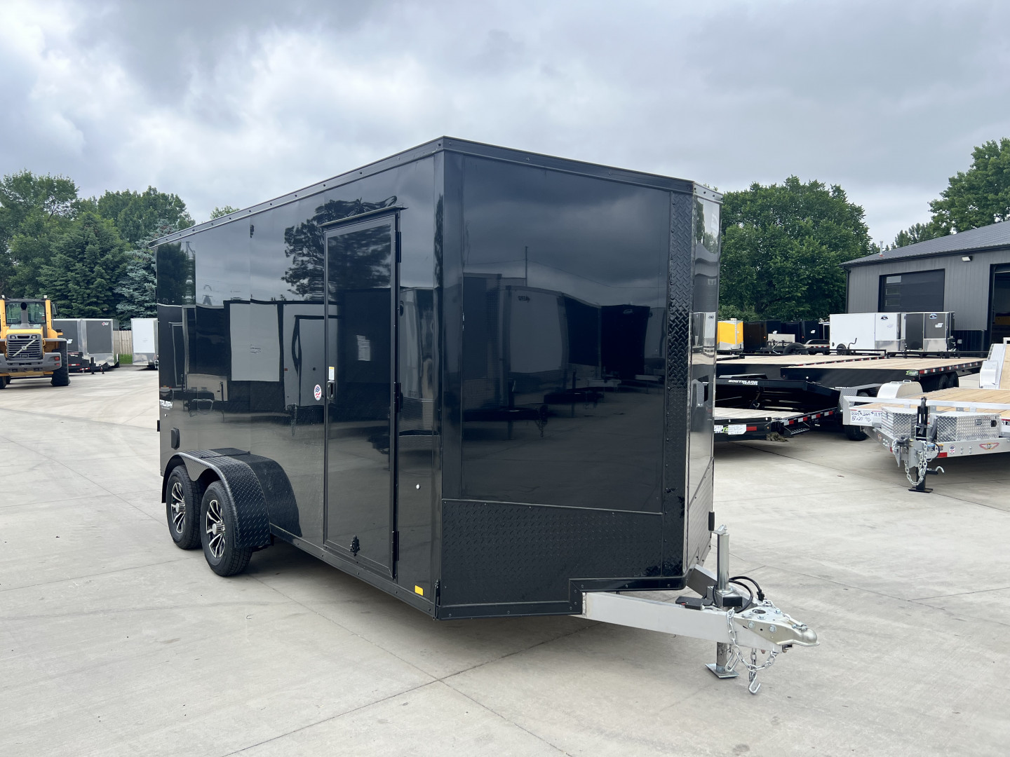 New NEW 2026 Formula 7x16 +V Triumph ALL ALUMINUM, WHITE Interior, QUALITY, 88” TALL BLACKOUT Edition Ramp 86” dr opening Enclosed Cargo Trailer