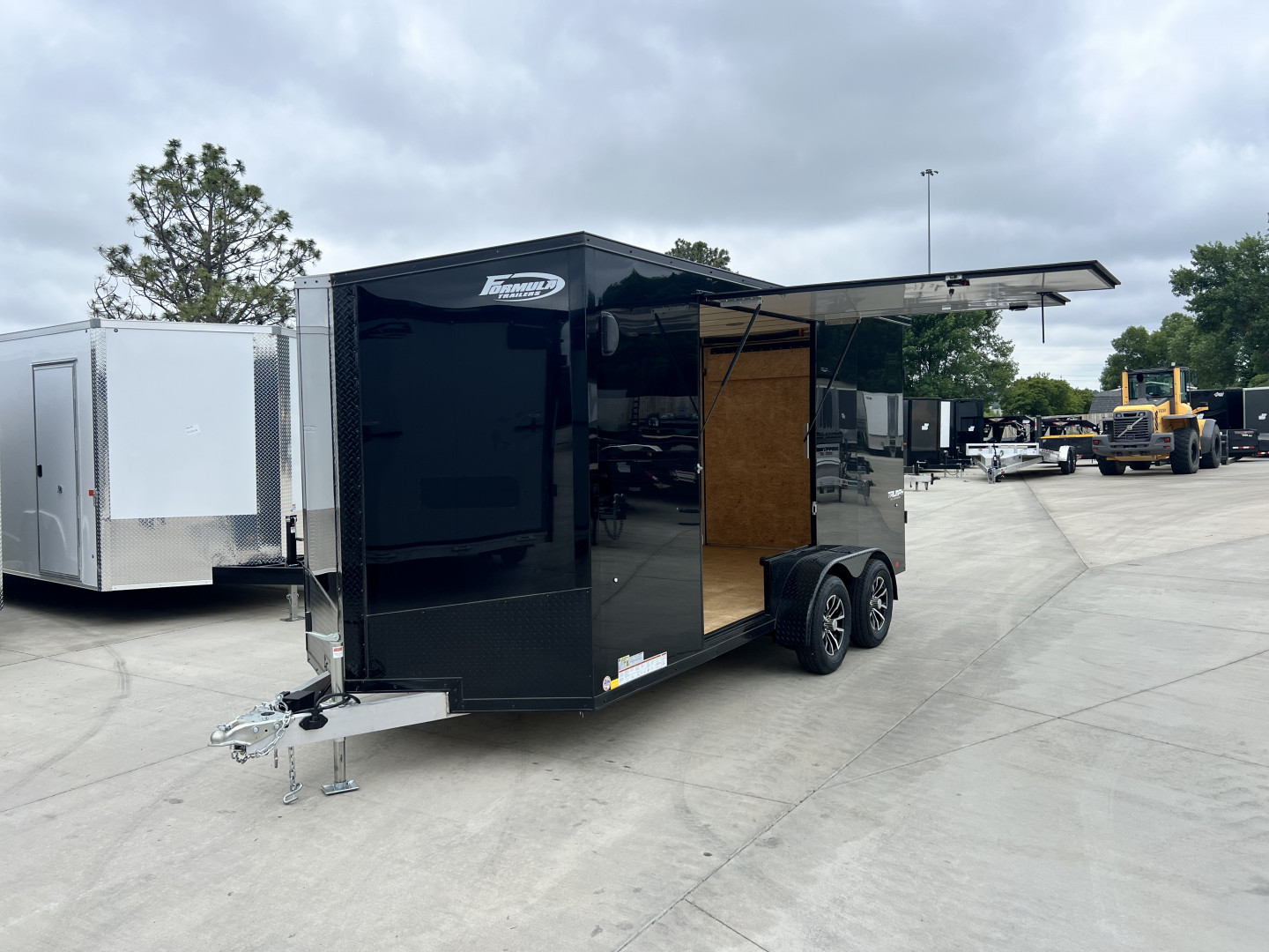 New NEW 2026 Formula 7x16 +V Triumph ALL ALUMINUM, WHITE Interior, QUALITY, 88” TALL BLACKOUT Edition Ramp 86” dr opening Enclosed Cargo Trailer