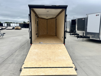 New NEW 2026 Formula 7x16 +V Triumph ALL ALUMINUM, WHITE Interior, QUALITY, 88” TALL BLACKOUT Edition Ramp 86” dr opening Enclosed Cargo Trailer