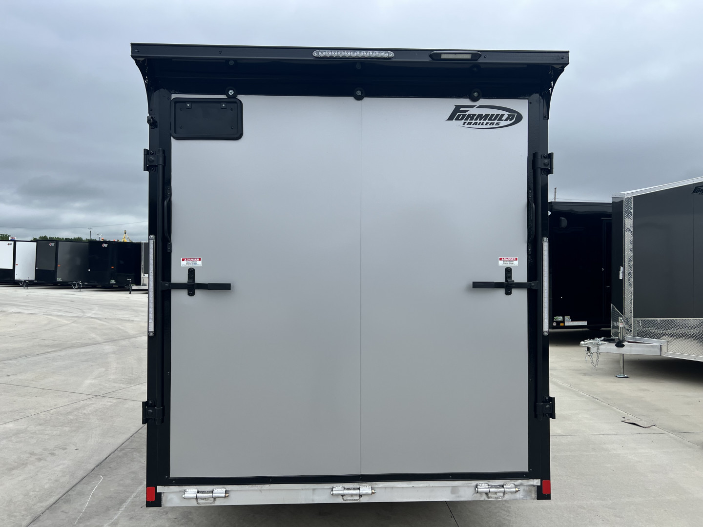 New NEW 2026 Formula 7x16 +V Triumph ALL ALUMINUM, WHITE Interior, QUALITY, 88” TALL BLACKOUT Edition Ramp 86” dr opening Enclosed Cargo Trailer