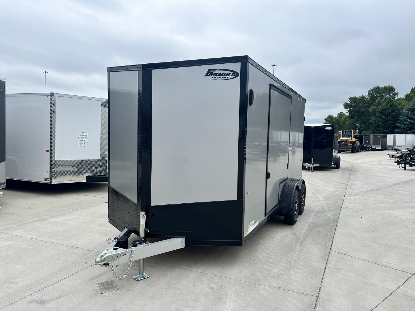 New NEW 2026 Formula 7x16 +V Triumph ALL ALUMINUM, WHITE Interior, QUALITY, 88” TALL BLACKOUT Edition Ramp 86” dr opening Enclosed Cargo Trailer