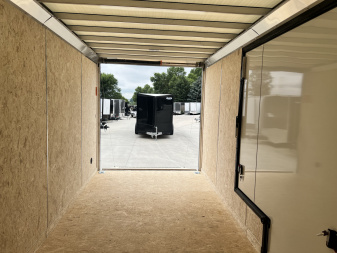 New NEW 2026 Formula 7x16 +V Triumph ALL ALUMINUM, WHITE Interior, QUALITY, 88” TALL BLACKOUT Edition Ramp 86” dr opening Enclosed Cargo Trailer