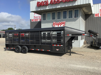 2026 Good Guys 6'8"x24' GN Steel Top Livestock Trailer - Stockman