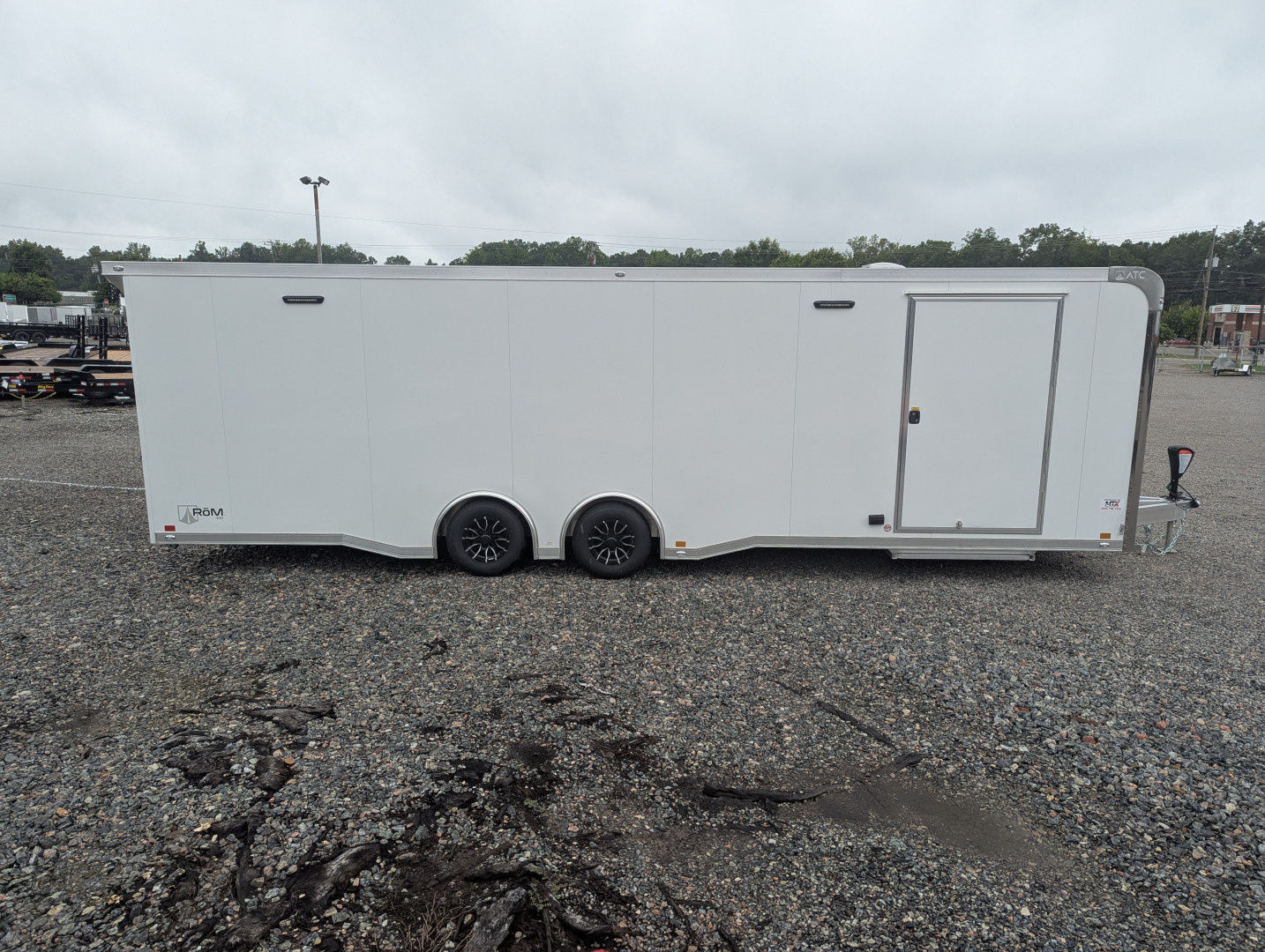 New 2025 ATC Rom 8.5x24 10K Aluminum w/ Electric Jack Car Trailer