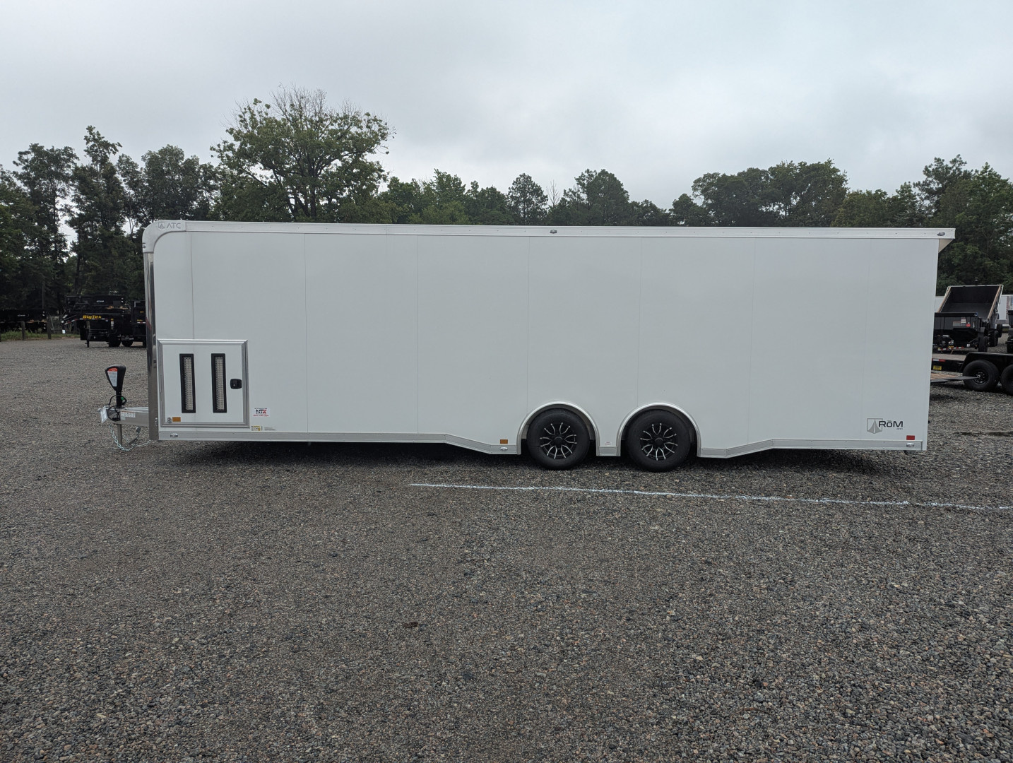 New 2025 ATC Rom 8.5x24 10K Aluminum w/ Electric Jack Car Trailer