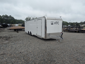 New 2025 ATC Rom 8.5x24 10K Aluminum w/ Electric Jack Car Trailer