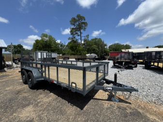 New 2025 GPS 7x16 10k Mesh Tandem Utility Trailer