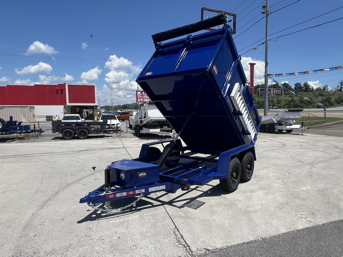 New 2025 Covered Wagon Trailers 6X10 DUMP 4' SIDES 10K Dump Trailer