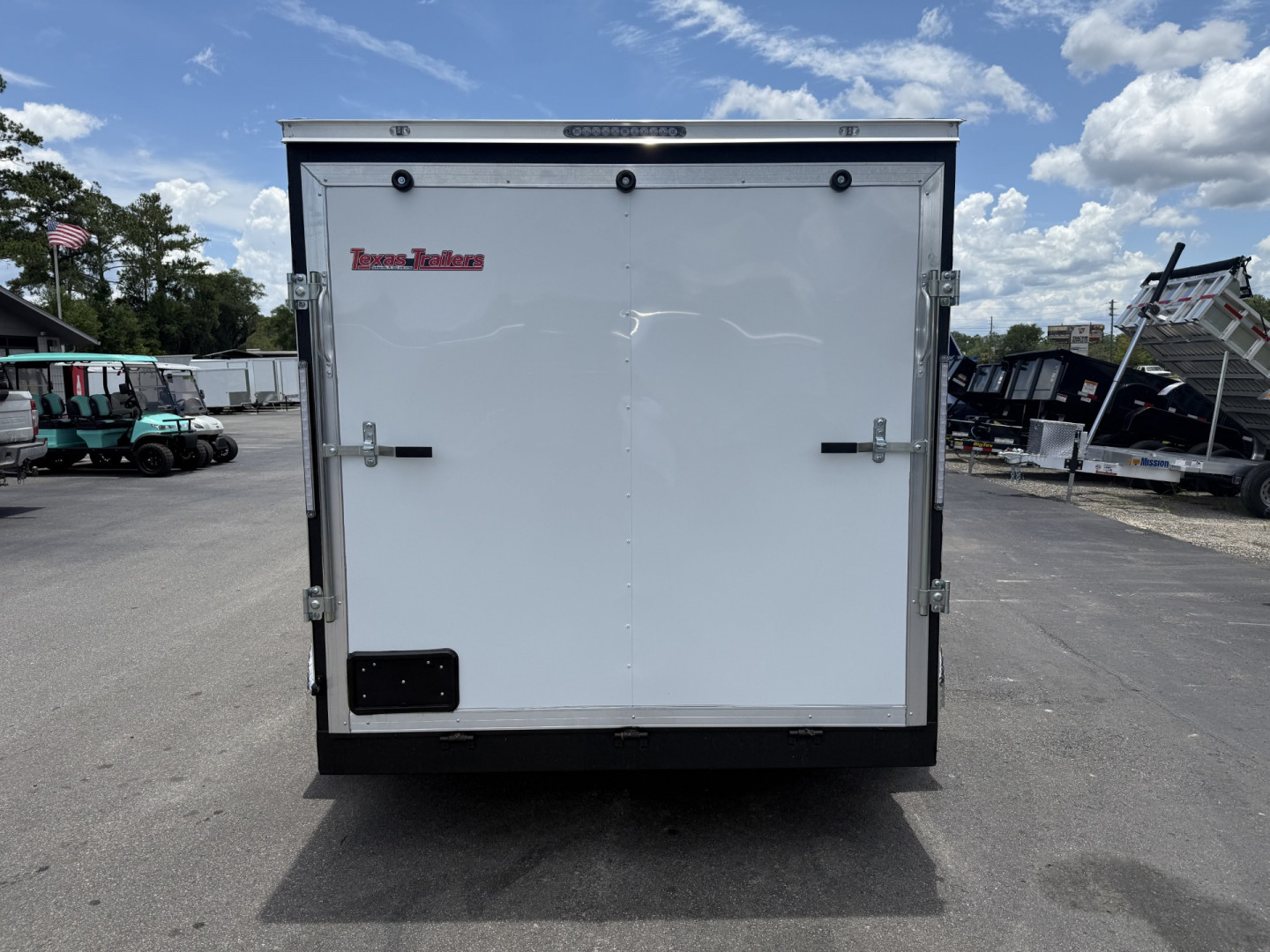 New TX7X12TA2 TEXAS TRAILERS 7' X 12' CARGO / ENCLOSED TRAILER W/ REAR RAMP DOOR & SIDE DOOR