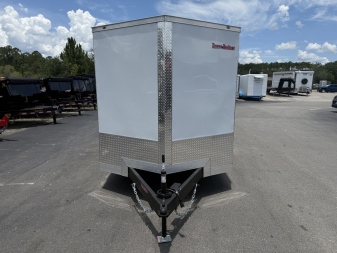 New TX7X12TA2 TEXAS TRAILERS 7' X 12' CARGO / ENCLOSED TRAILER W/ REAR RAMP DOOR & SIDE DOOR