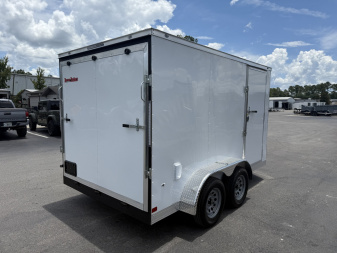 New TX7X12TA2 TEXAS TRAILERS 7' X 12' CARGO / ENCLOSED TRAILER W/ REAR RAMP DOOR & SIDE DOOR