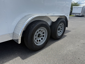 New TX7X12TA2 TEXAS TRAILERS 7' X 12' CARGO / ENCLOSED TRAILER W/ REAR RAMP DOOR & SIDE DOOR
