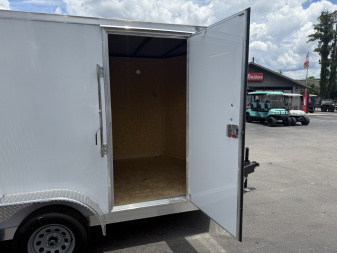 New TX7X12TA2 TEXAS TRAILERS 7' X 12' CARGO / ENCLOSED TRAILER W/ REAR RAMP DOOR & SIDE DOOR