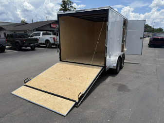 New TX7X12TA2 TEXAS TRAILERS 7' X 12' CARGO / ENCLOSED TRAILER W/ REAR RAMP DOOR & SIDE DOOR