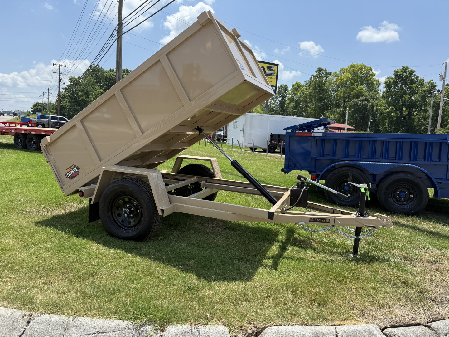 New 2025 Prospector 4X8 MANUAL DUMP 24" SIDES Dump Trailer